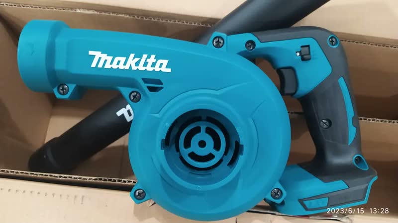 foto de Soprador Makita Dub186 Com Bateria 3ah E Carregador Cor Azul-celeste