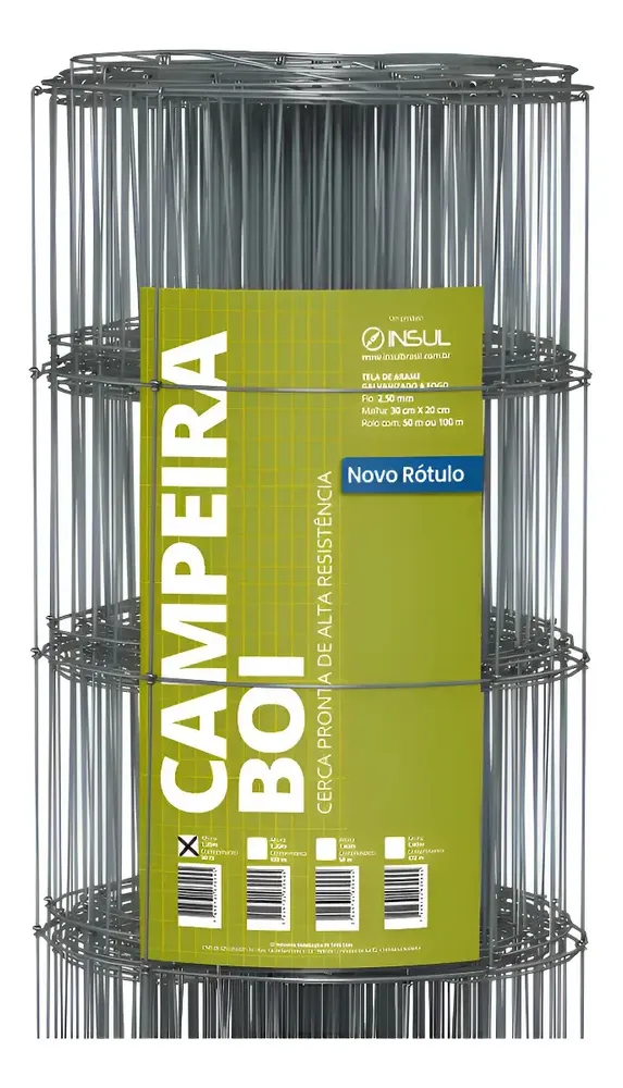 Tela Campeira Boi Fio De Aço 50m X 1,20m Cor Galvanizado Insul