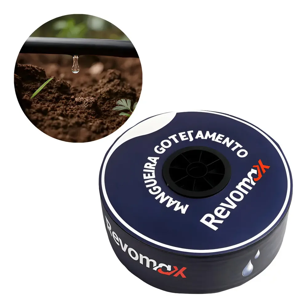 foto de Mangueira Gotejamento Para Irrigação 1.000mts Horta 50/50cm Preto Revomax