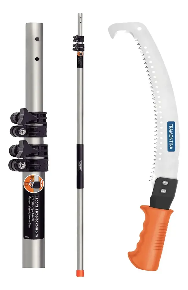 Kit Serrote Poda C/ Gancho + Cabo Extensível 5m Tramontina