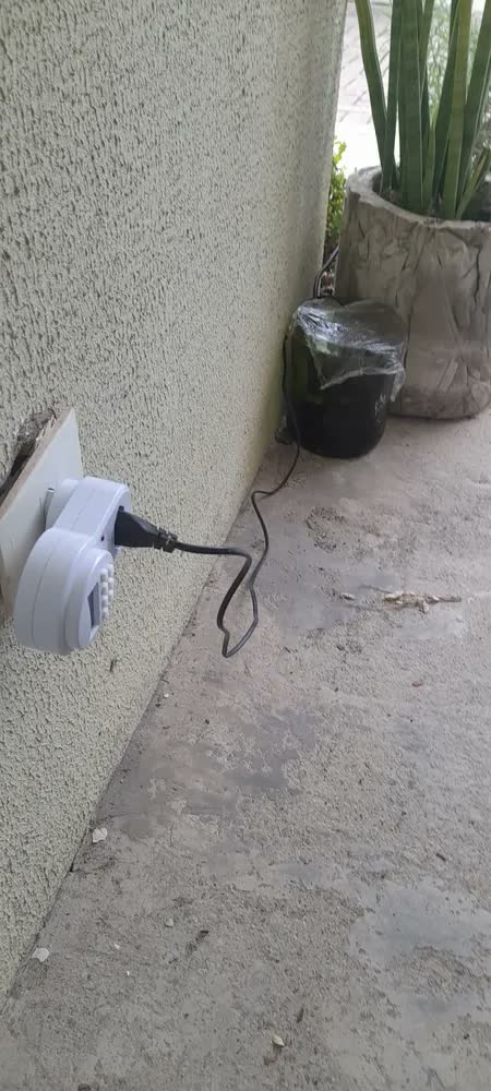 foto de Temporizador Digital Com Tomada Programável Analógico Mecânico Com Timer Para Bomba Piscina Irrigação Jardim Aquário 110/220v Bivolt Cor Branco