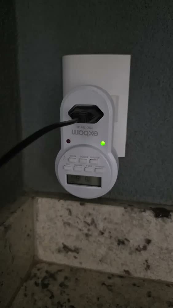 foto de Temporizador Digital Com Tomada Programável Analógico Mecânico Com Timer Para Bomba Piscina Irrigação Jardim Aquário 110/220v Bivolt Cor Branco