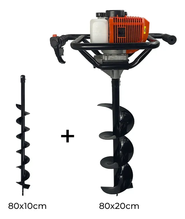 Perfurador Solo Carbon Fak Trado A Gasolina Brocas 80x10/20