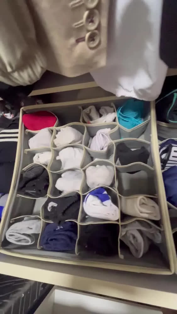 foto de Kit 2 Colmeia Organizadora ZipHome 24 Divisórias Roupas Intimas Gaveta