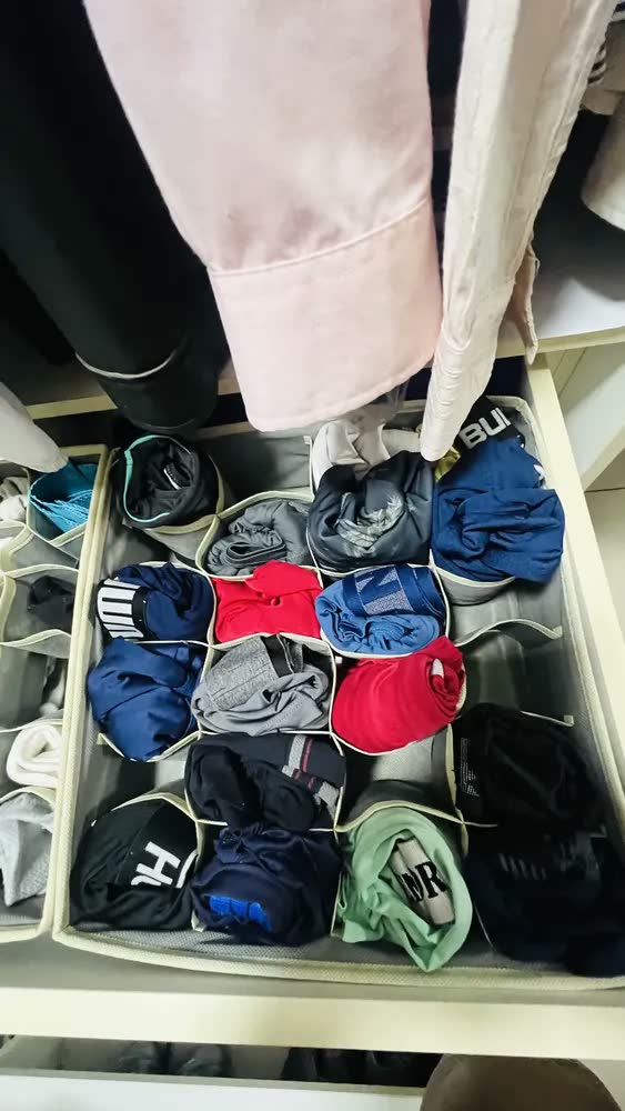 foto de Kit 2 Colmeia Organizadora ZipHome 24 Divisórias Roupas Intimas Gaveta