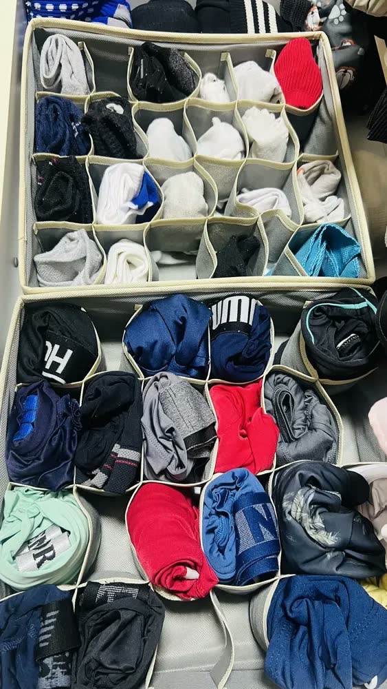 foto de Kit 2 Colmeia Organizadora ZipHome 24 Divisórias Roupas Intimas Gaveta