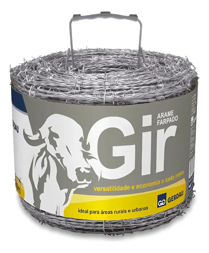 foto de Arame Farpado Gerdau Gir 500m Galvanizado Segurança Rural