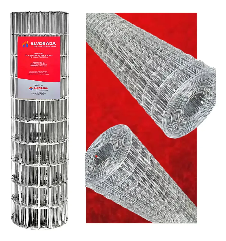 Tela Soldada para Alambrado Gerdau 1,50m x 25m Galvanizada