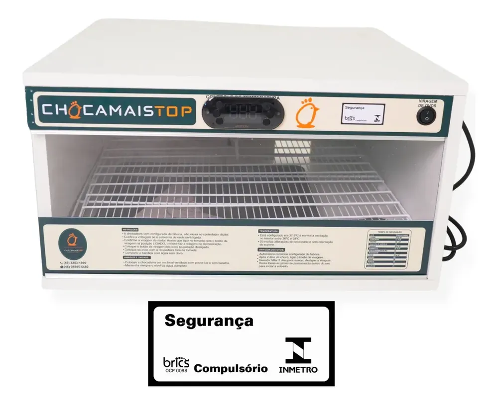 Chocadeira Automatica Chm 72 Ovos + Ovoscopio