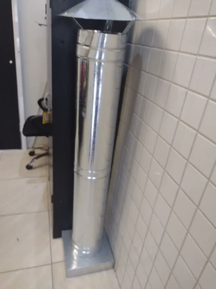 foto de Chaminé Para Churrasqueira Pré Moldada Top Coifas Cor Prateado