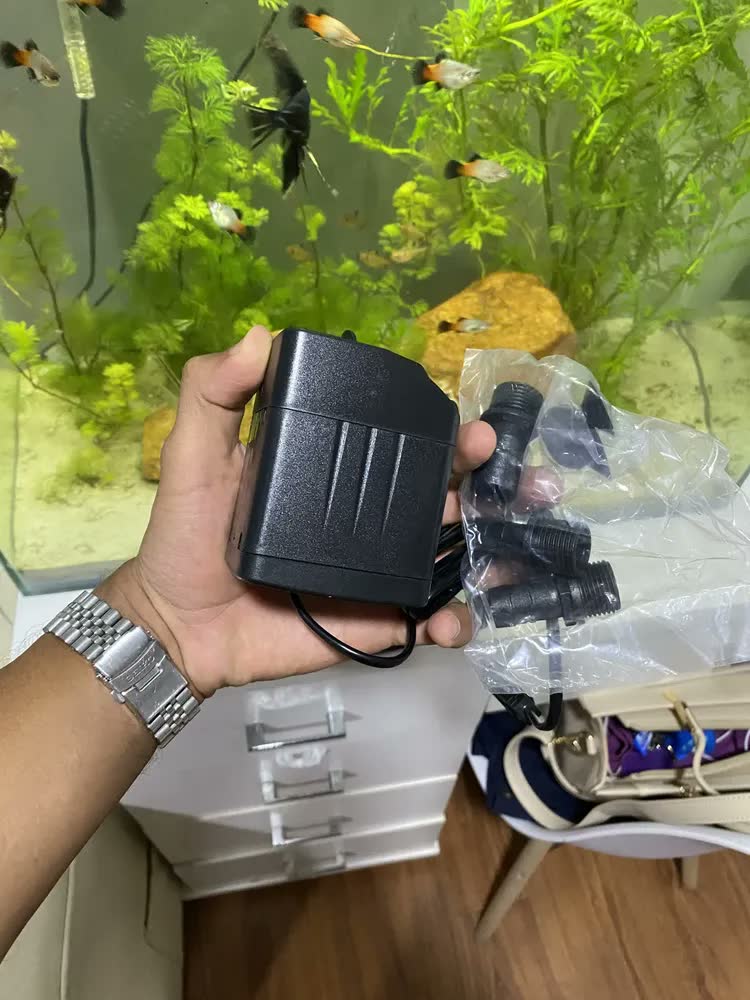 foto de Bomba Submersa 2000l/h 2m Lagos Recalque Fontes Aquários Cascata Chafariz Motor Água Doce Salgada Marinho Fonte Hidroponia Aquaponia