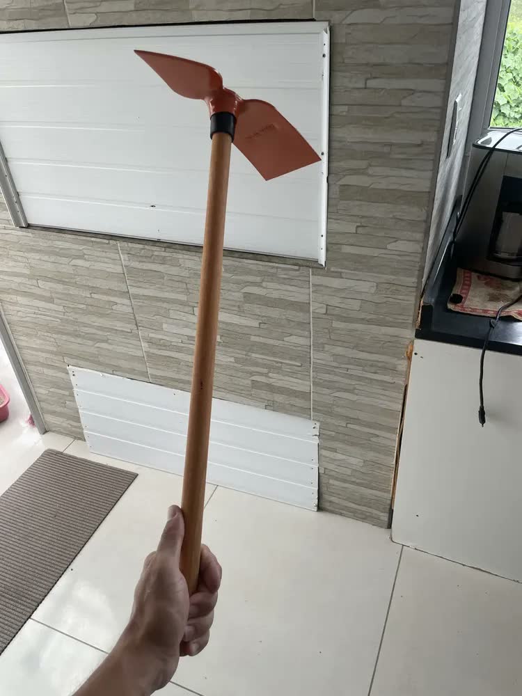 foto de Escardillo de coração de madeira de manga 60cm