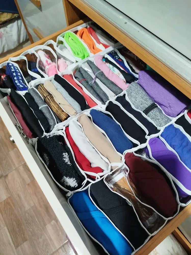 foto de 10 Colmeia Organizadora G (10x25x35) Camisetas 10 Nichos Viés Branco