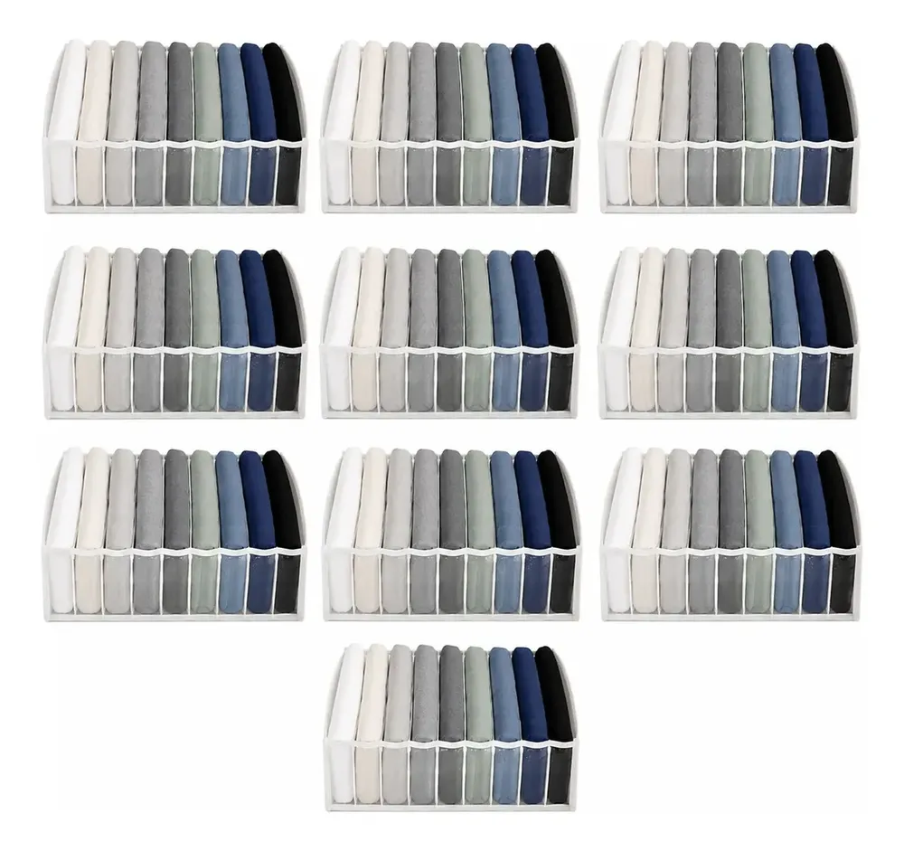10 Colmeia Organizadora G (10x25x35) Camisetas 10 Nichos Viés Branco