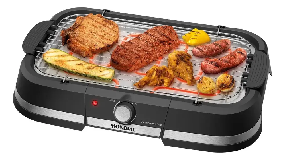 Churrasqueira Elétrica Mondial Preto 2000W CH-08-BI