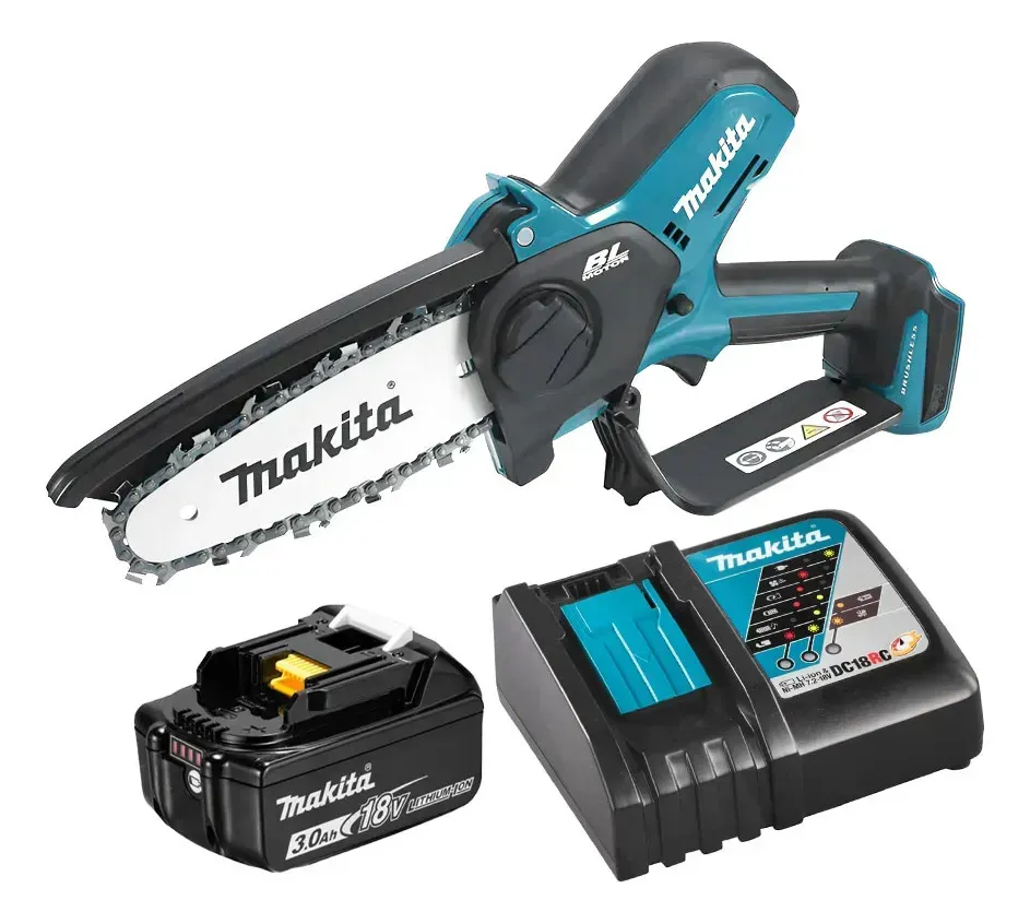 Cortador Galhos 18v DUC150 Bat 3 Ah Carreg Dc18rc Makita Azul-turquesa 127/220v