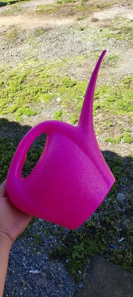 foto de Regador Com Bico Fino 2 Litros Verde/azul Jardinagem Cor Rosa
