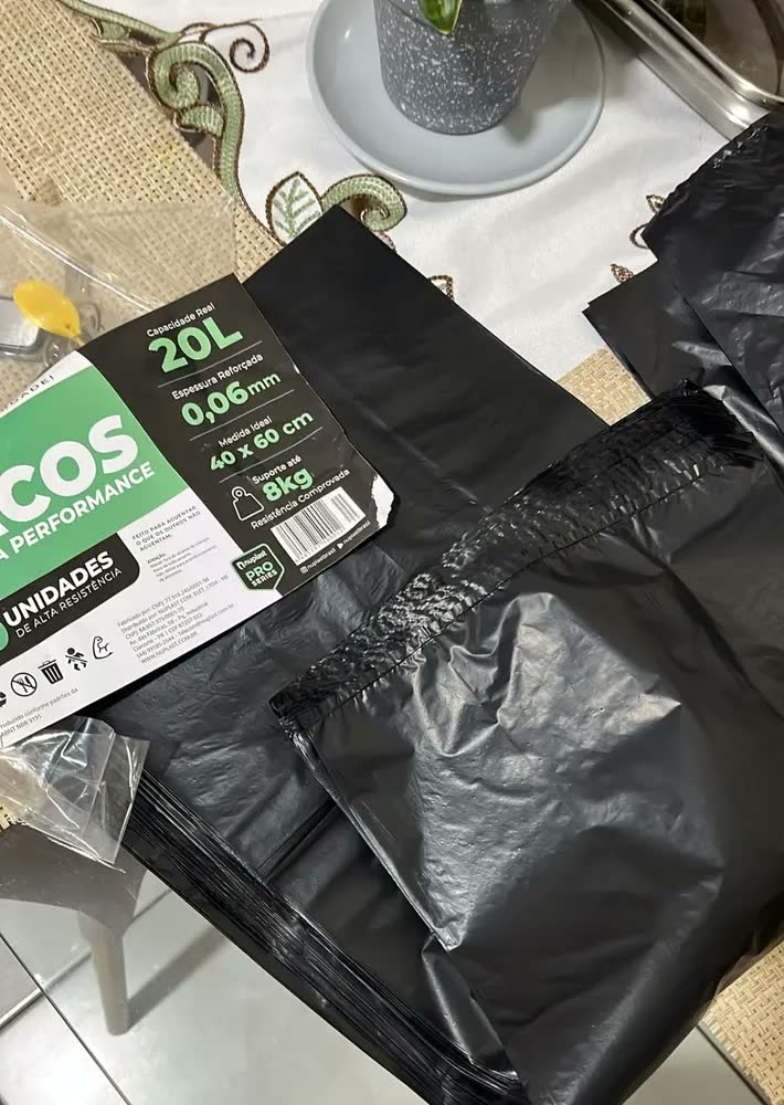 foto de Saco De Lixo 20 Litros Reforçado 50un Nuplast Fabrica