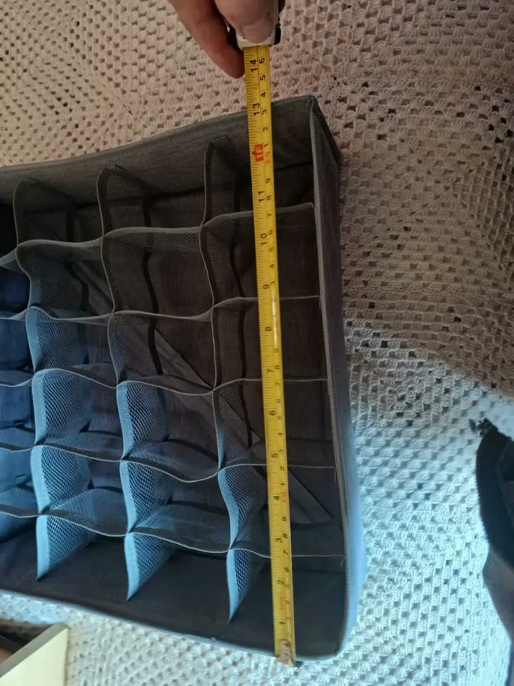 foto de Kit 2 Colmeia Organizadora De Gavetas Para Roupas Íntimas Com 24 Nichos Dobrável E Lavável