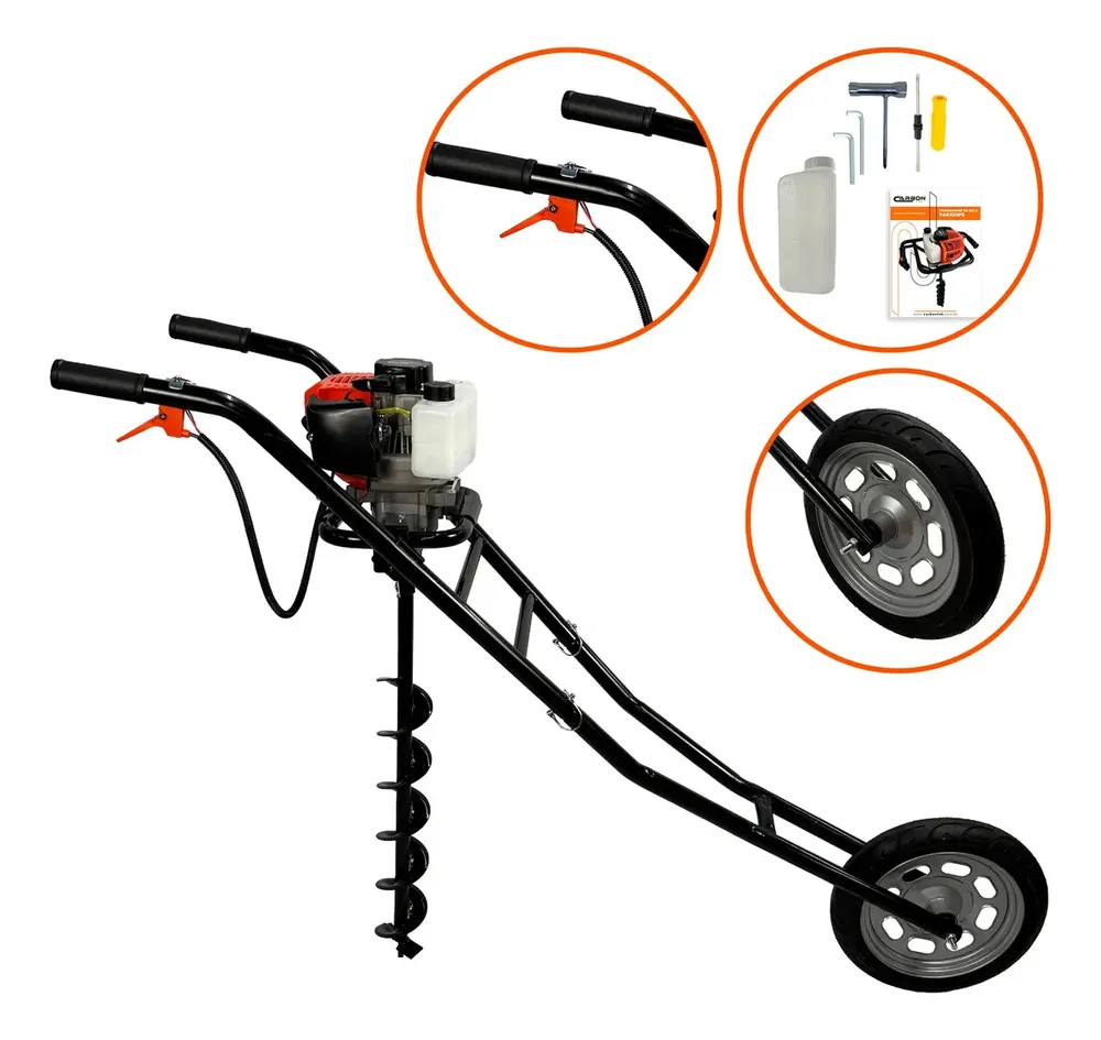 foto de Perfurador De Solo Fak520pr + Quadro Carrinho + Broca 10cm