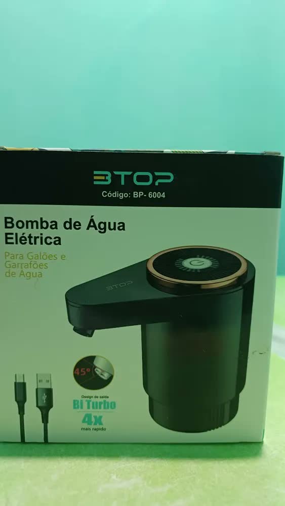 foto de Bomba Agua Elétrica Usb Recarregável Para Galao Dispenser Automatico Touch Portatil Agua Mineral Garrafao Sem Fio Cozinha Empresa Camping Viagem Rapido Silencioso