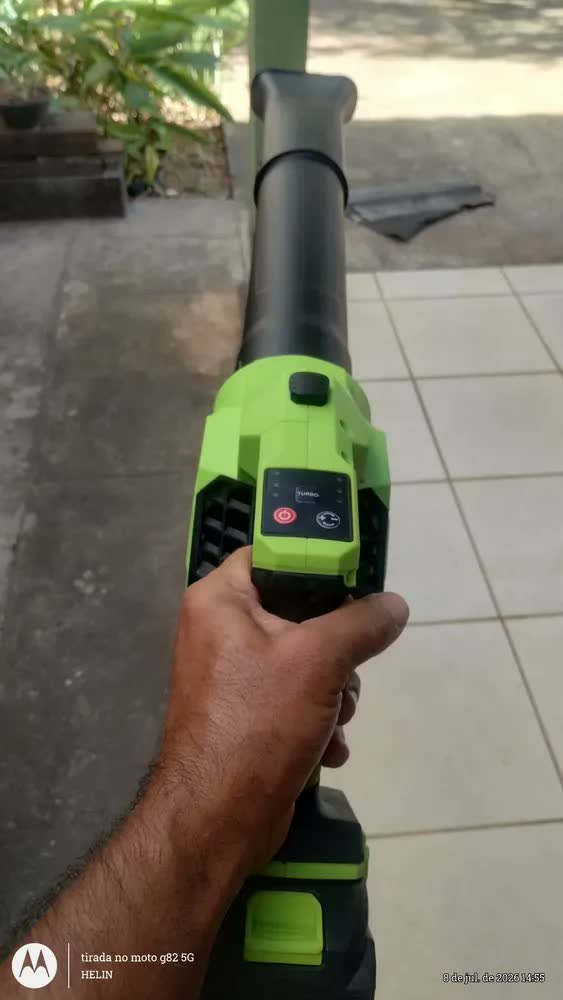 foto de Soprador de Folhas Truerza Sem Fio 21V Com 2 Baterias e Carregador, 530 CFM, Rotação de 180°