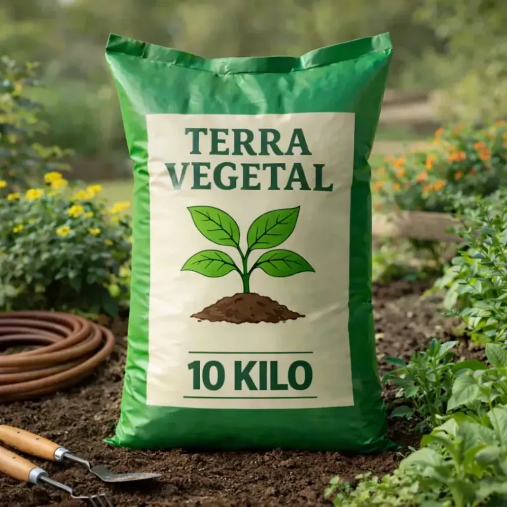 Terra Vegetal Adubada Para Jardim Plantas E Vasos 10kg