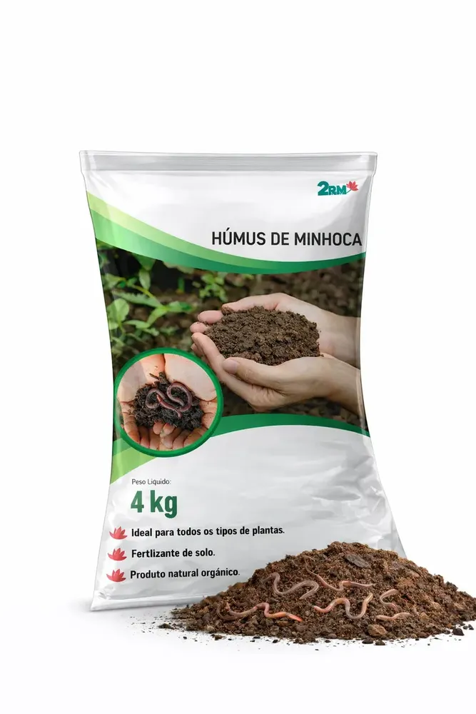 4kg Adubo Orgânico Húmus De Minhoca Horta Mudas Frutíferas