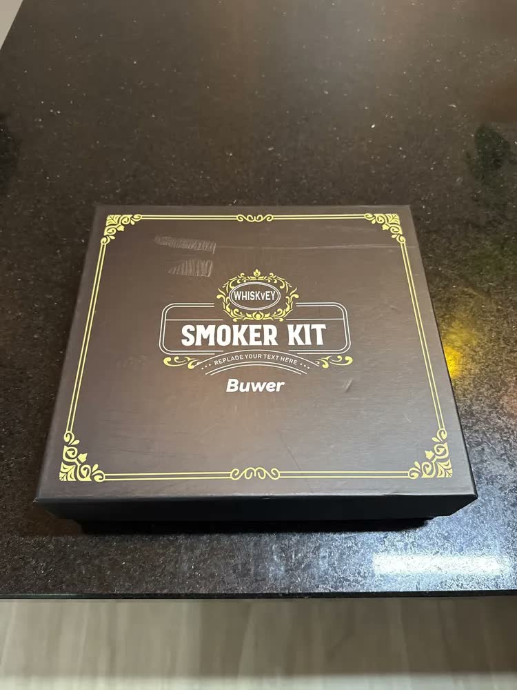foto de Kit Defumador Whisky Coquetel Com Maçarico E Copos De Whisky - Lascas De Madeira Sabores Maçã, Pêssego, Cereja, Noz, Carvalho E Pera - Esferas De Gelo - Edição Premium Profissional, Ideal Para Present