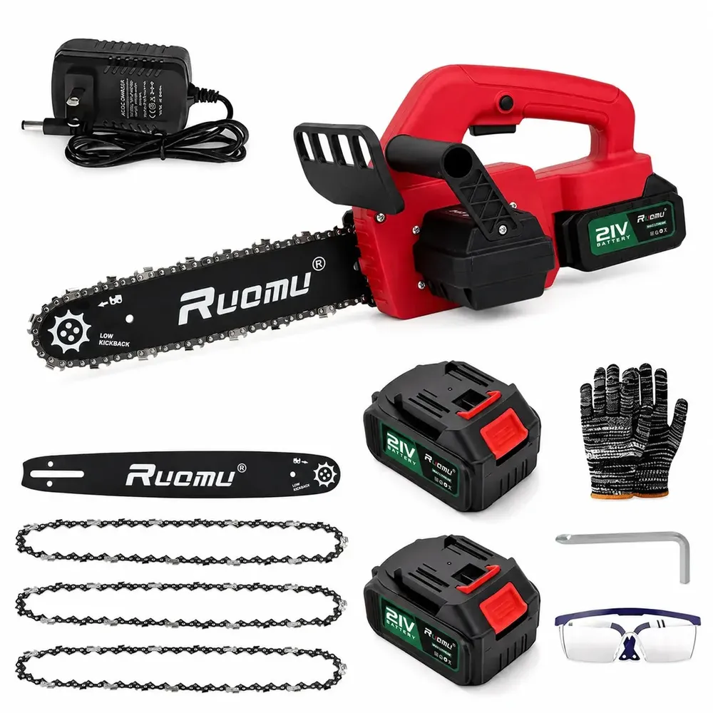 foto de Motoserra Eletrica Profissional 12 Polegadas Brushless 2 Baterias