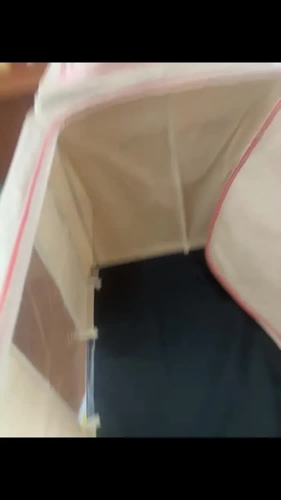 foto de Caixa Organizadora Lençol Toalhas Edredom Coberta Calças Camisas Cobertor Coberta Manta Edredon Organizador Roupa de Cama Closet Dobrável Inteligente Colmeia Organizar Guarda Roupa Portátil Cor Bege
