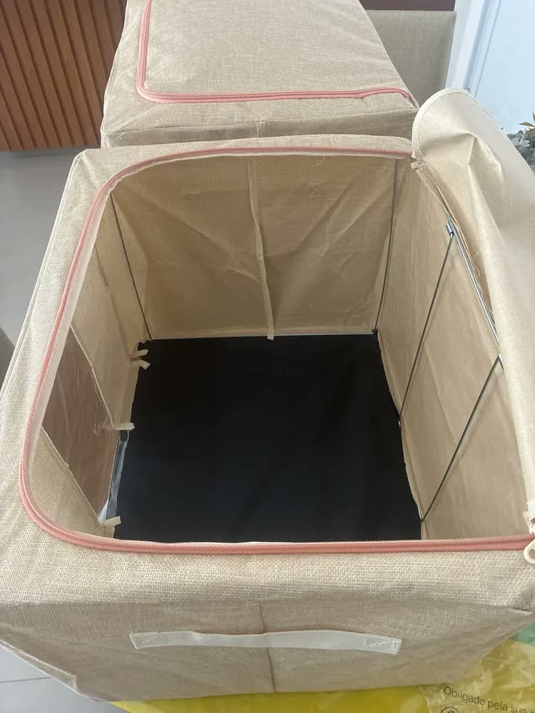 foto de Caixa Organizadora Lençol Toalhas Edredom Coberta Calças Camisas Cobertor Coberta Manta Edredon Organizador Roupa de Cama Closet Dobrável Inteligente Colmeia Organizar Guarda Roupa Portátil Cor Bege