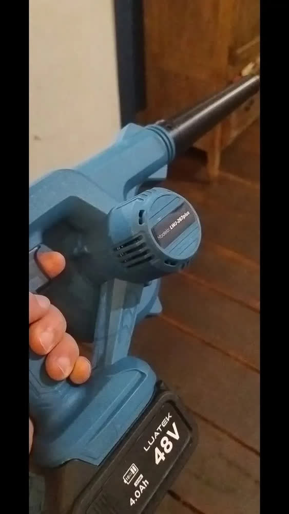 foto de Soprador Elétrico Aspirador De Pó Portátil Sem Fio 2 Em 1 Profissional Recarregável 48V Alta Potência Turbo Com 2 Baterias De Lítio Para Limpeza Casa Jardim Folhas Garagem Varanda Quintal